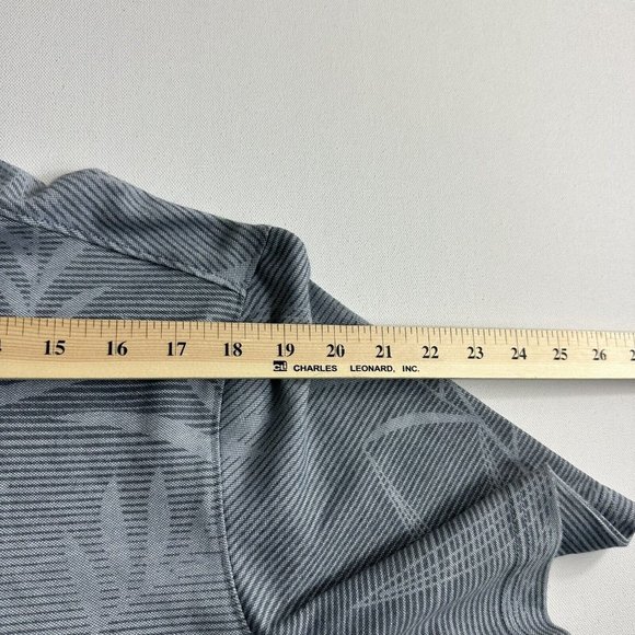 Nat Nast Luxury Originals Men's S/S Knit Polo Shirt Gray Size XL Tropical Palms - Picture 4 of 7